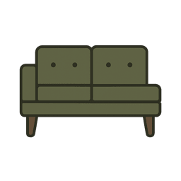 1-Arm Loveseat diagram