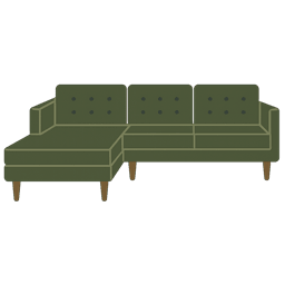 Loveseat + OS Chaise diagram