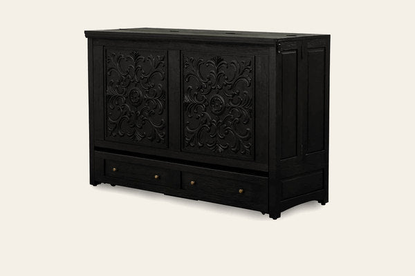 Murphy cabinet bed in Artesian Black, closed