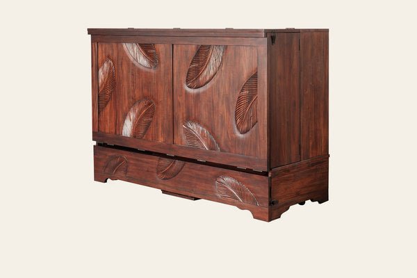 Murphy cabinet bed in Leaf, closed