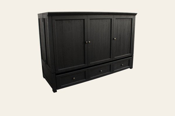Murphy cabinet bed in New Traditions Black, closed